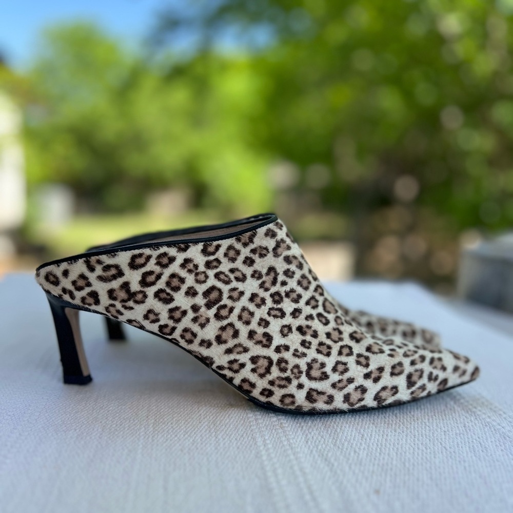 Stuart Weitzman Leopard Print Mules